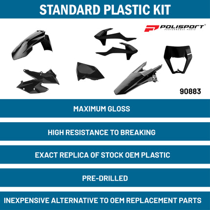 Polisport Motocross (MX) Replica Plastic Enduro Kit for KTM EXC/EXC-F & XC-W/XCF-W (2017