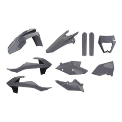 Polisport Motocross (MX) Replica Plastic Kit for KTM EXC/EXC-F & XC-W/XCF-W (2017–2019) Dirt Bike – OEM Quality, Durable, Flexible & Perfect Fit – Nardo Grey