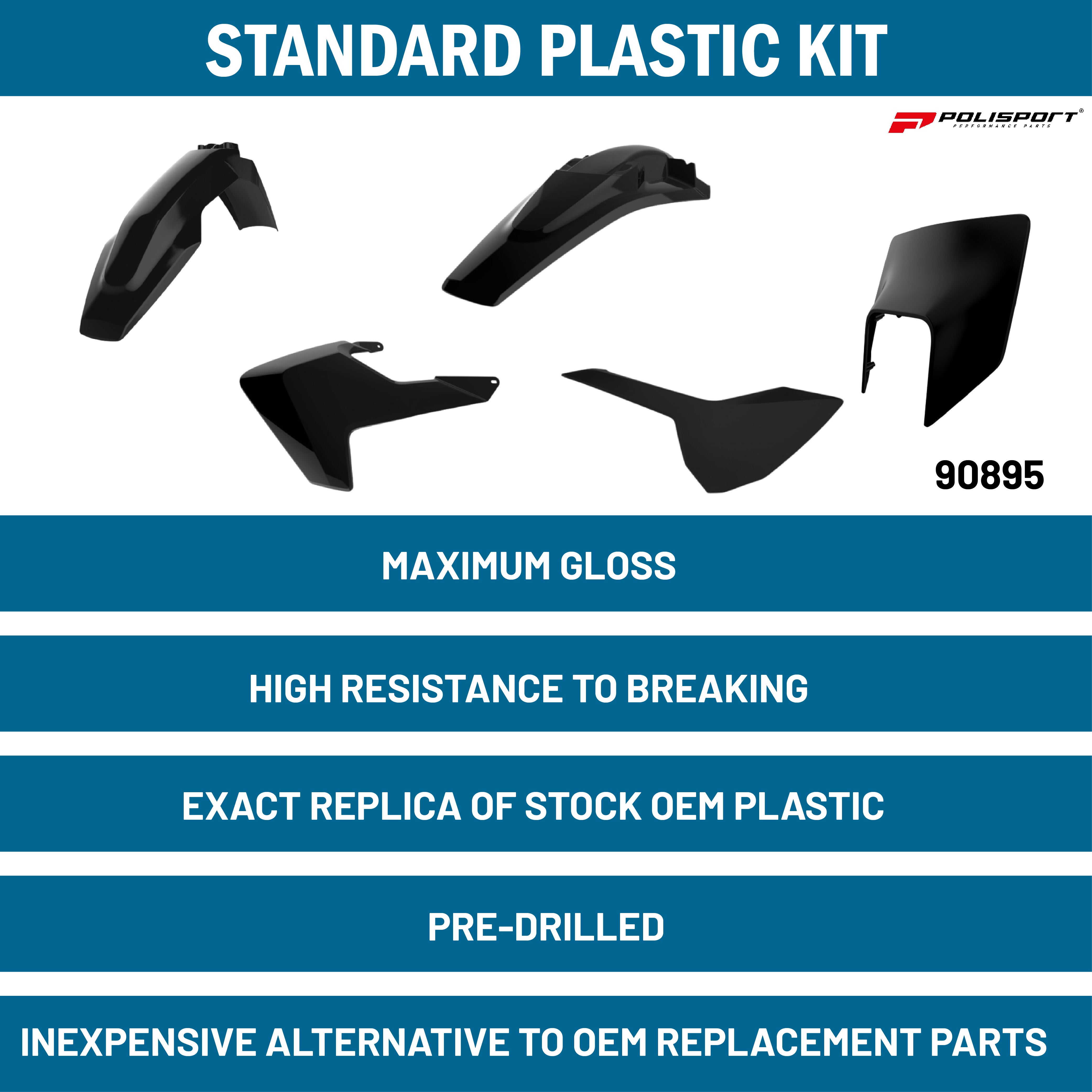 Polisport Motocross (MX) Replica Plastic Enduro Kit for Husqvarna TE/FE (2017-19) Dirt Bike