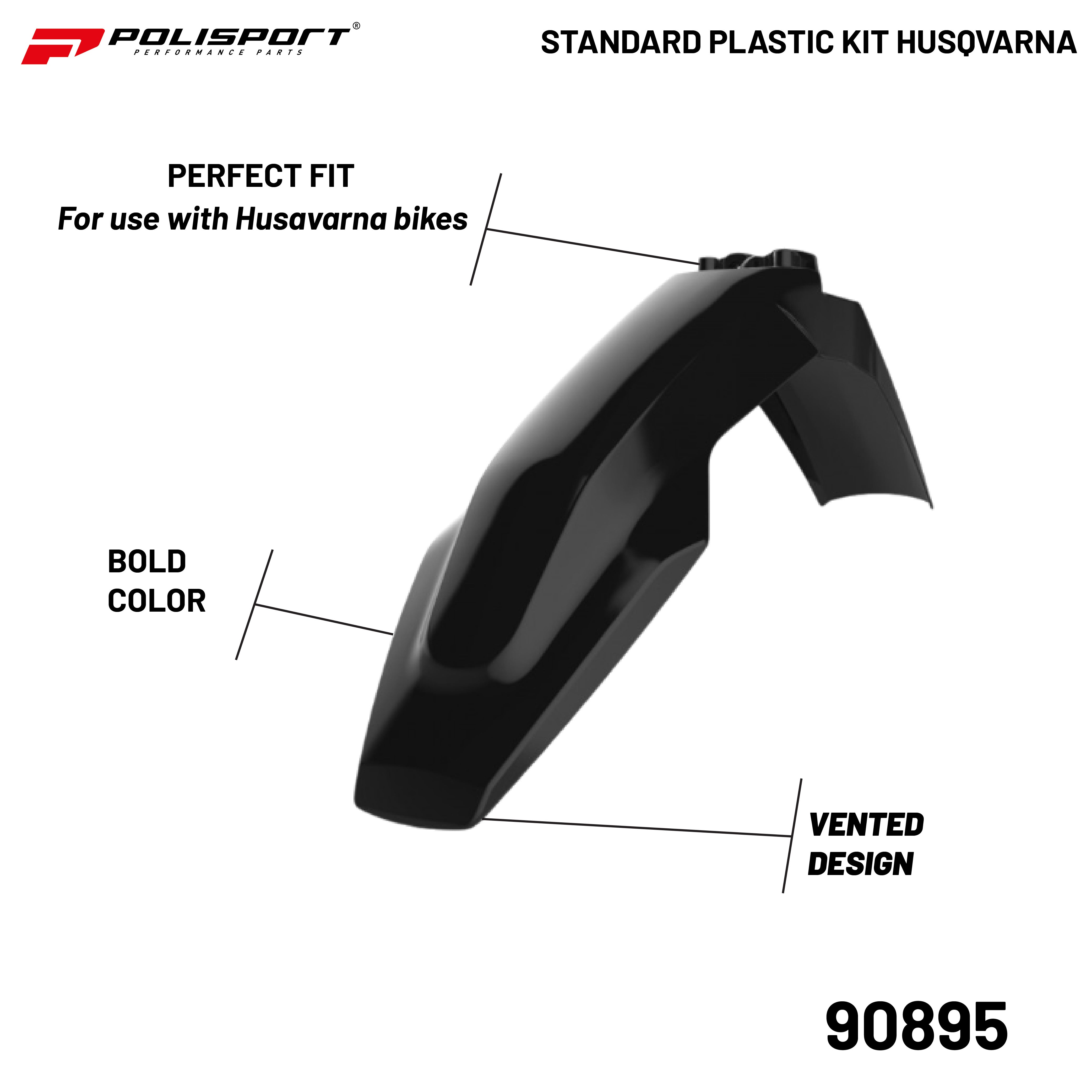 Polisport Motocross (MX) Replica Plastic Enduro Kit for Husqvarna TE/FE (2017-19) Dirt Bike