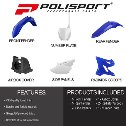 Polisport Motocross (MX) Restyling Kit for Yamaha YZ 125/250 (2002-2021) Dirt Bike