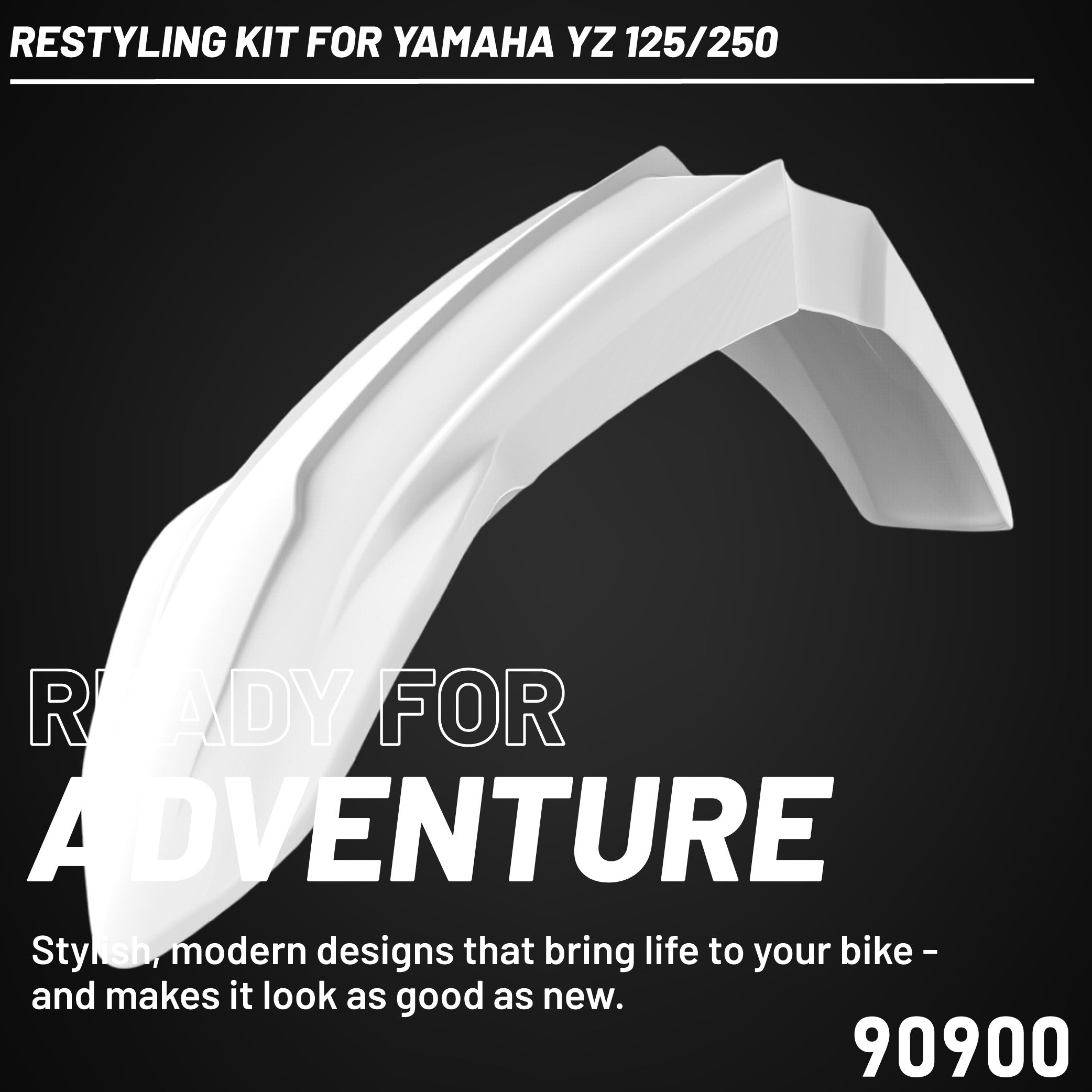 Polisport Restyling Plastic Kit Yamaha YZ 125/250 (2002-2021) OEM Quality- White