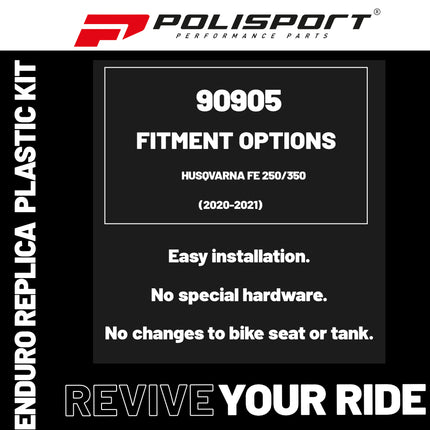 Polisport Motocross (MX) Replica Plastic Enduro Kit for Husqvarna TE 150-300 (2020-2022) Dirt Bike