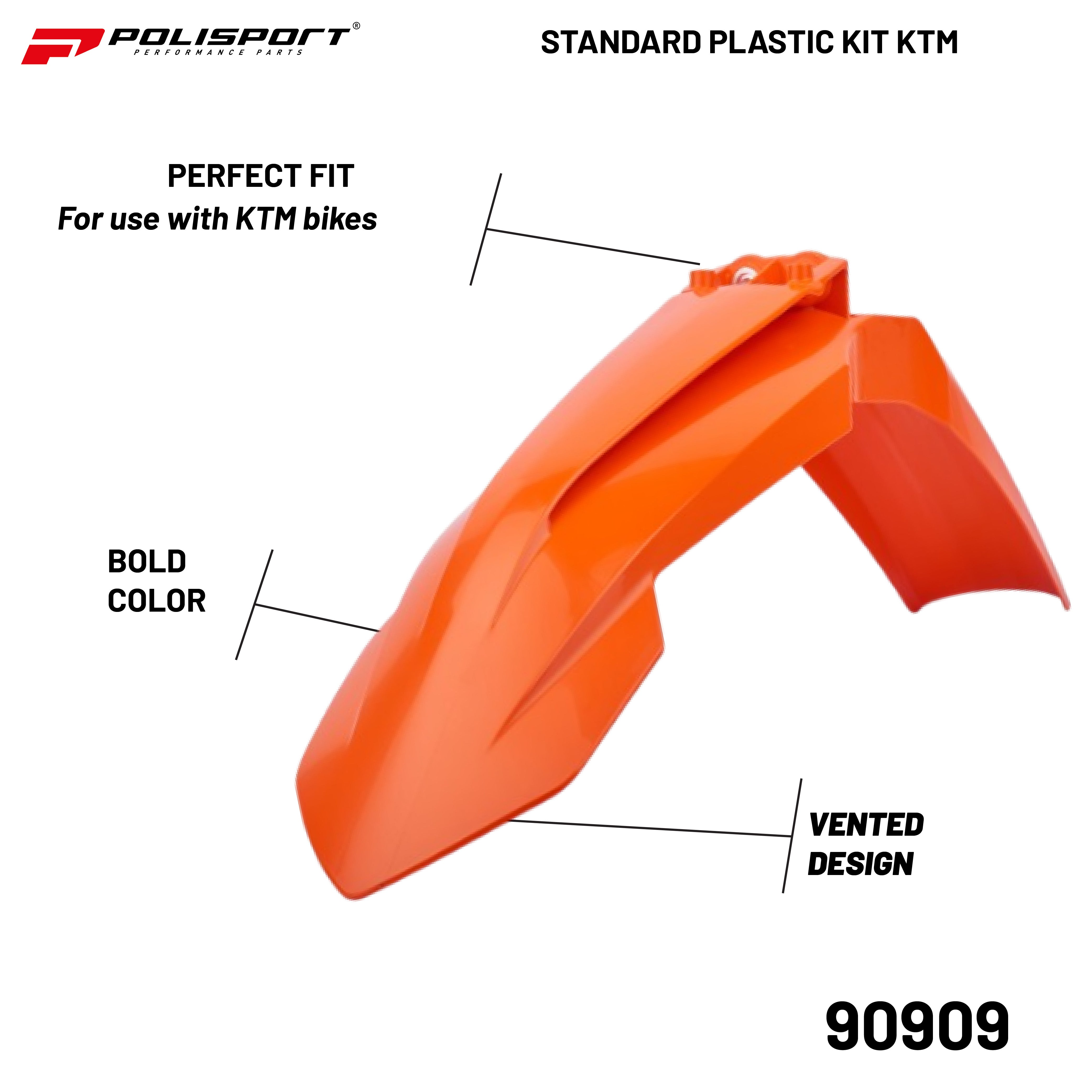 Polisport Motocross (MX) Replica Plastic Enduro Kit for KTM EXC/EXC-F/XC-W/XCF-W (2022) Dirt Bike