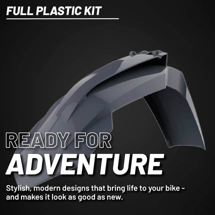 Polisport Motocross (MX) Replica Plastic Kit for KTM EXC/EXC-F/XC-W/XCF-W (2020-2023) Dirt Bike – OEM Quality, Durable, Flexible & Perfect Fit – Nardo Gray