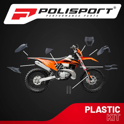 Polisport Motocross (MX) Replica Plastic Kit for KTM EXC/EXC-F/XC-W/XCF-W (2020-2023) Dirt Bike – OEM Quality, Durable, Flexible & Perfect Fit – Nardo Gray