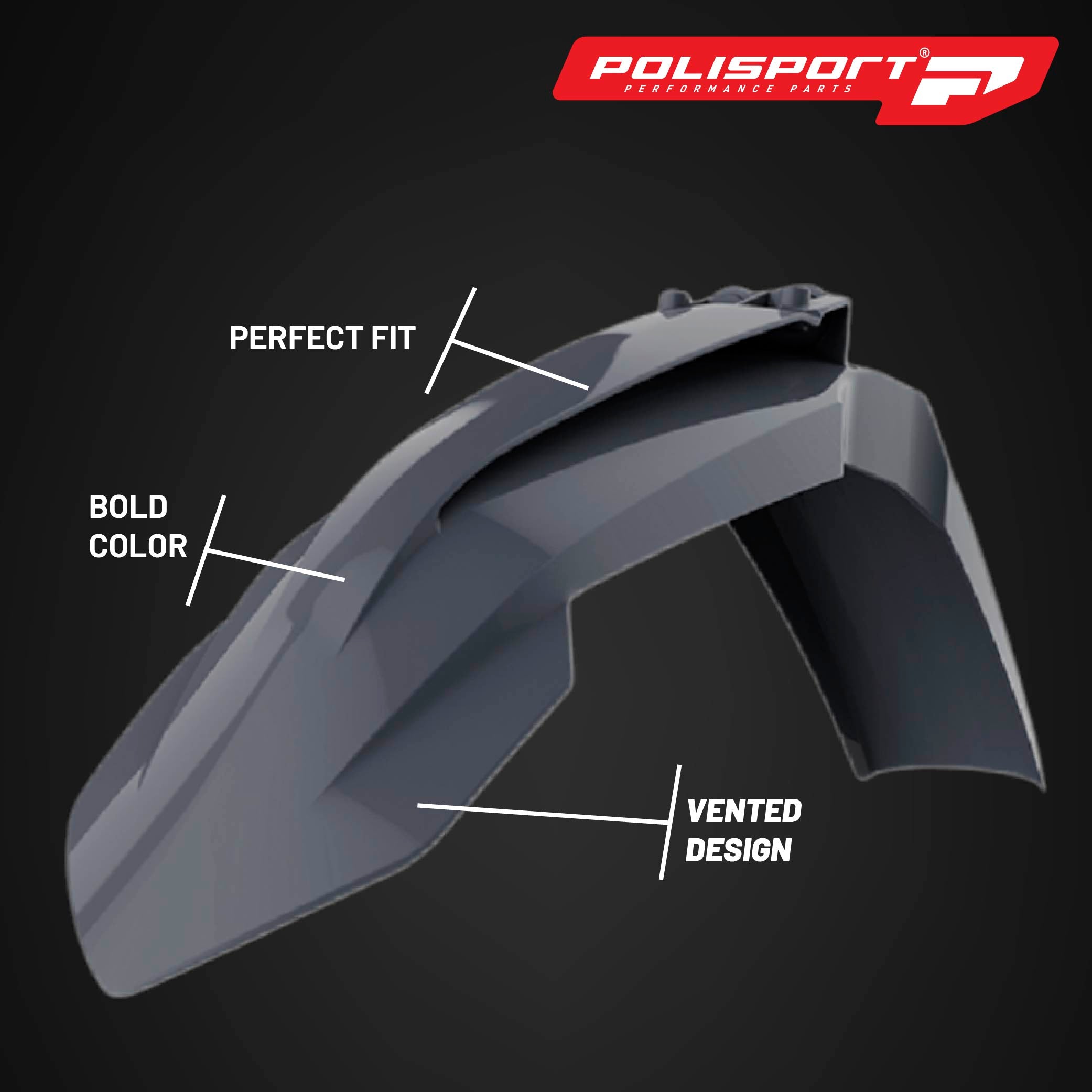 Polisport Motocross (MX) Replica Plastic Kit for KTM EXC/EXC-F/XC-W/XCF-W (2020-2023) Dirt Bike – OEM Quality, Durable, Flexible & Perfect Fit – Nardo Gray