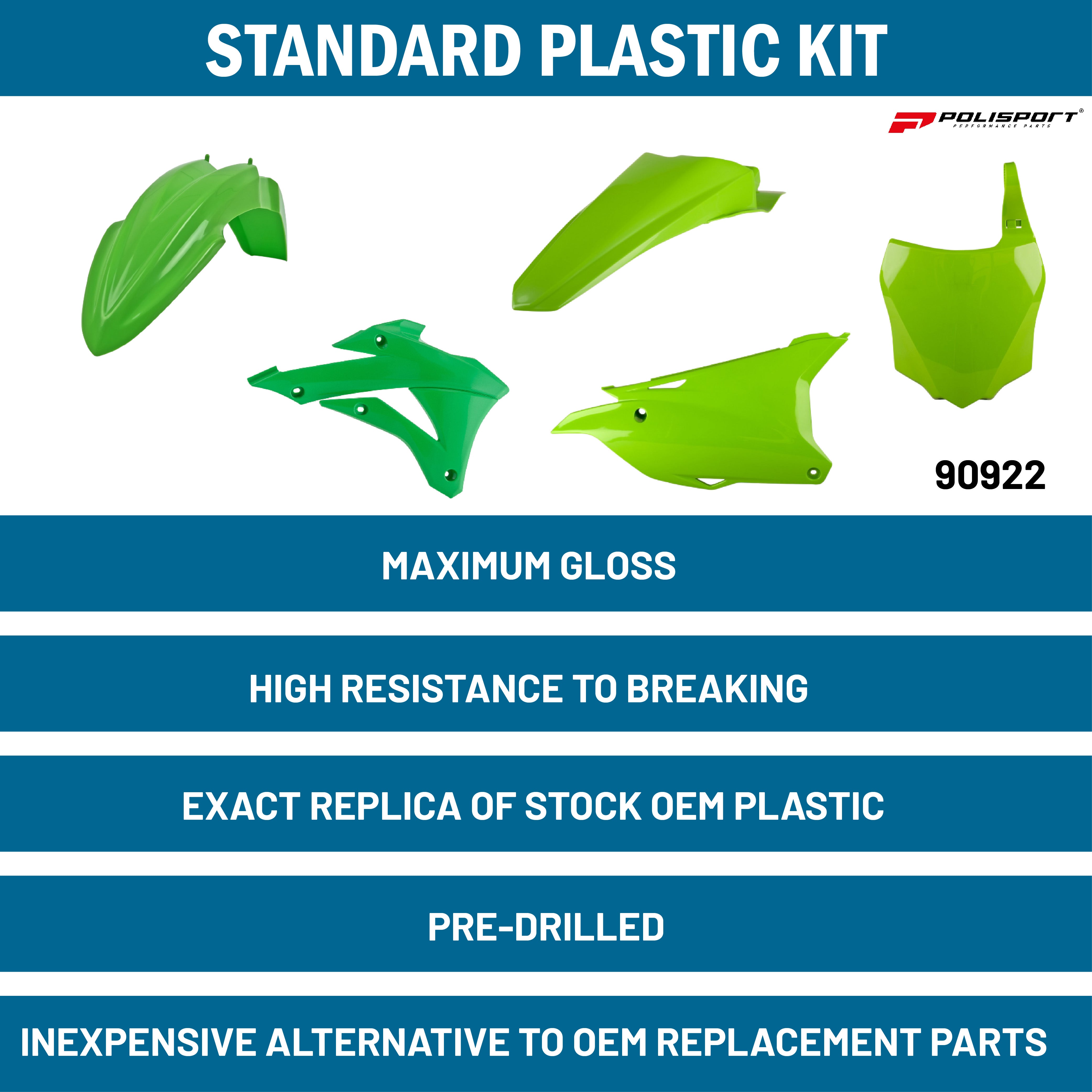 Polisport Plastic Restyling Kit for Kawasaki KX 85/100/112 (2014-2021) Green