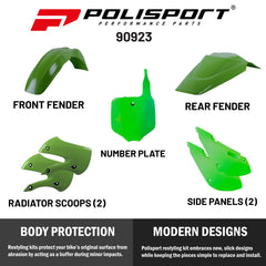 Polisport Plastic Restyling Kit for Kawasaki KX 65 (2020-2025) Green