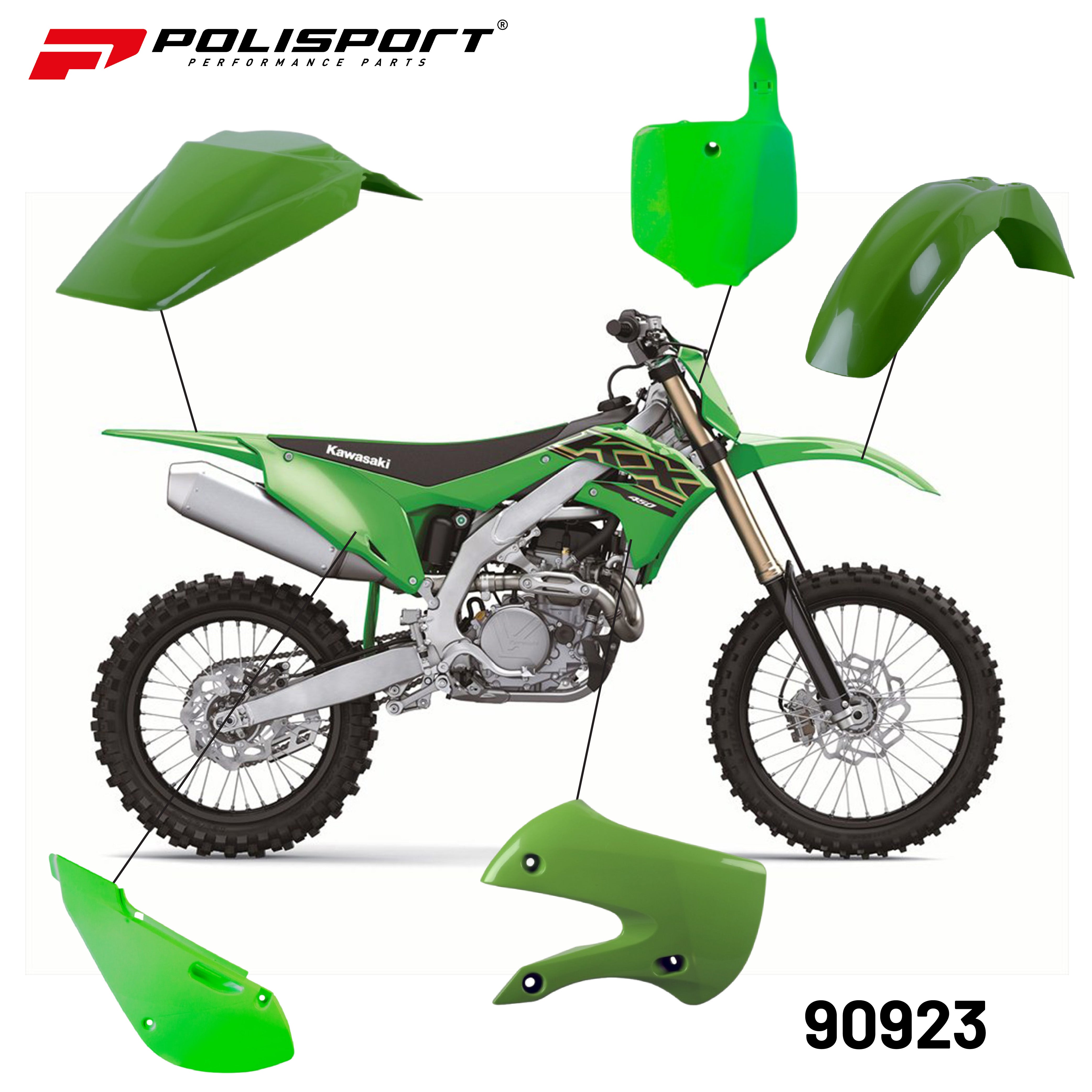 Polisport Plastic Restyling Kit for Kawasaki KX 65 (2020-2025) Green