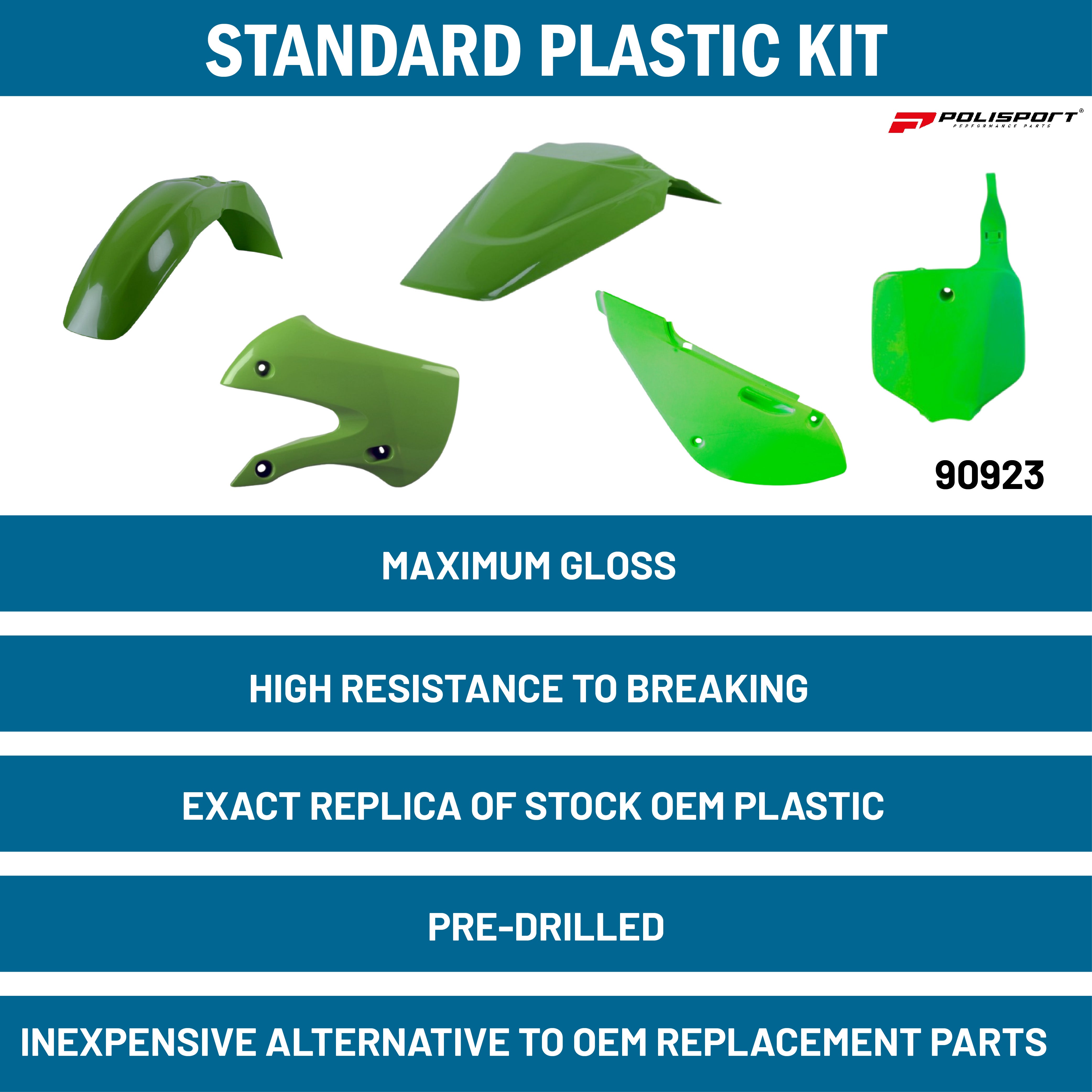 Polisport Plastic Restyling Kit for Kawasaki KX 65 (2020-2025) Green