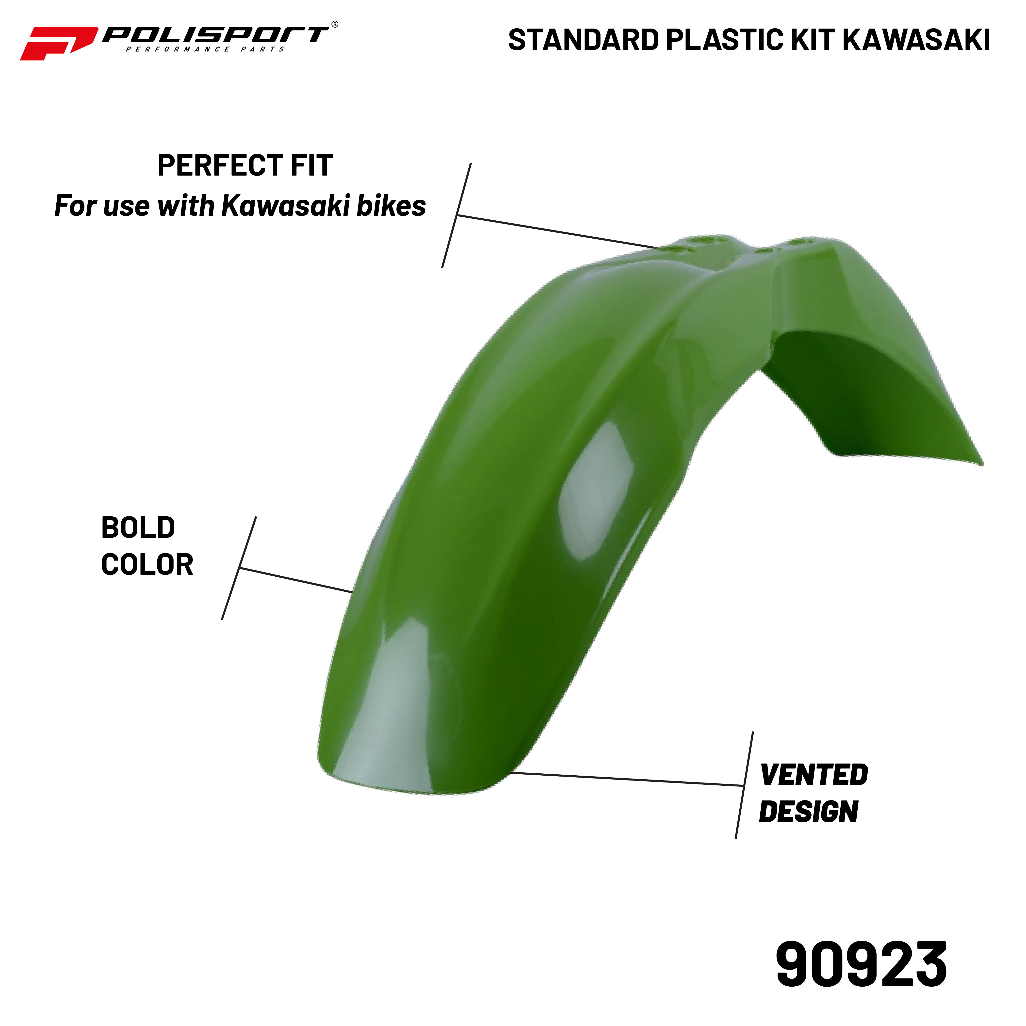 Polisport Plastic Restyling Kit for Kawasaki KX 65 (2020-2025) Green