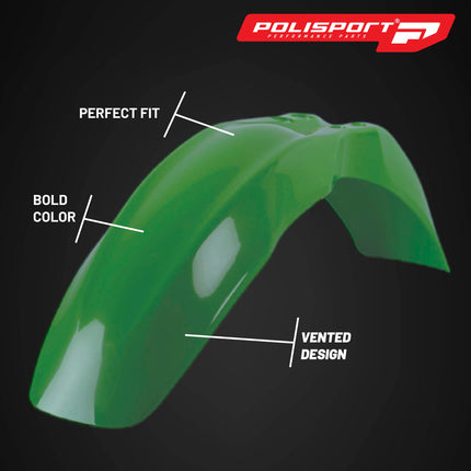 Polisport Motocross (MX) Replica Plastic Kit for Kawasaki KX 65 (2020-25) Dirt Bike – OEM Quality, Durable, Flexible & Perfect Fit – Green