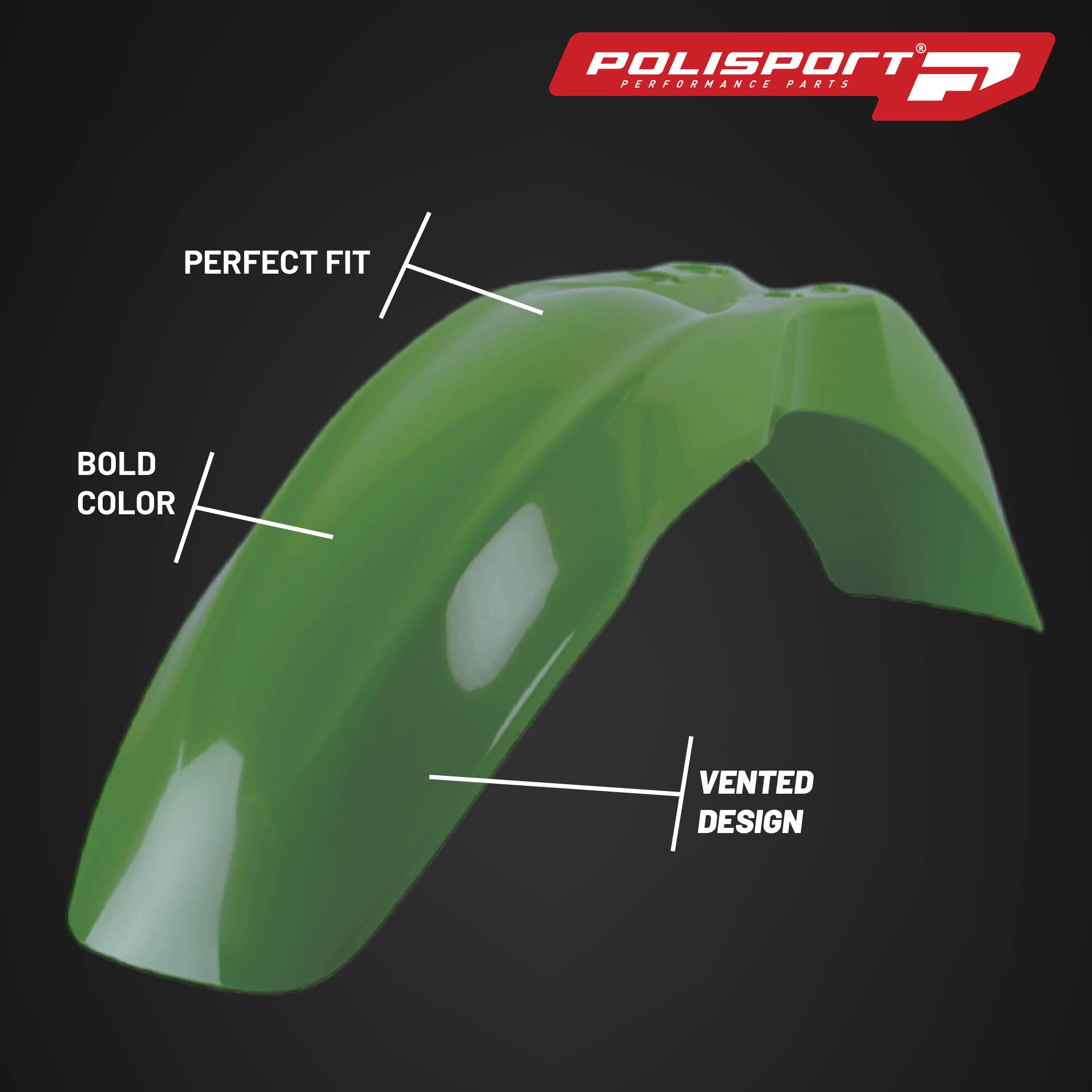 Polisport Motocross (MX) Replica Plastic Kit for Kawasaki KX 65 (2020-25) Dirt Bike – OEM Quality, Durable, Flexible & Perfect Fit – Green