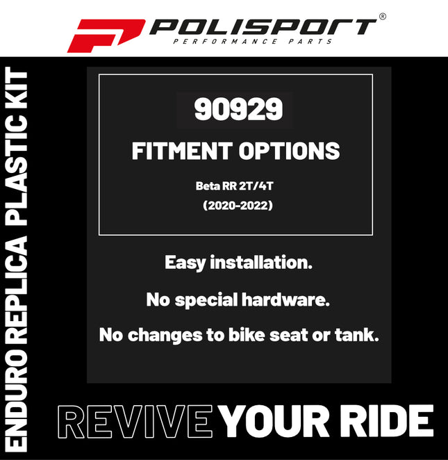 Polisport Motocross (MX) Replica Plastic Enduro Kit for Beta RR 2T/4T (2020-22) Dirt Bike