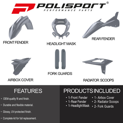 Polisport Motocross (MX) Replica Plastic Enduro Kit for Beta RR 2T/4T (2020-22) Dirt Bike
