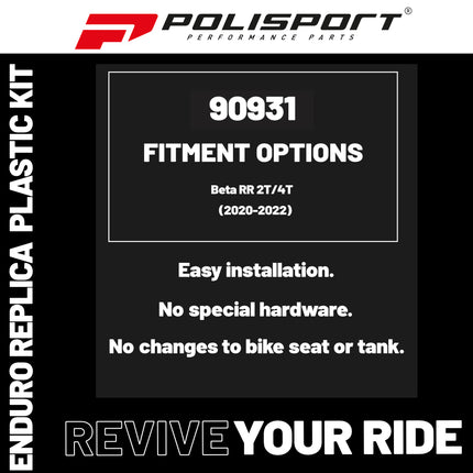 Polisport Motocross (MX) Replica Plastic Enduro Kit for Beta RR 2T/4T (2020-22) Dirt Bike