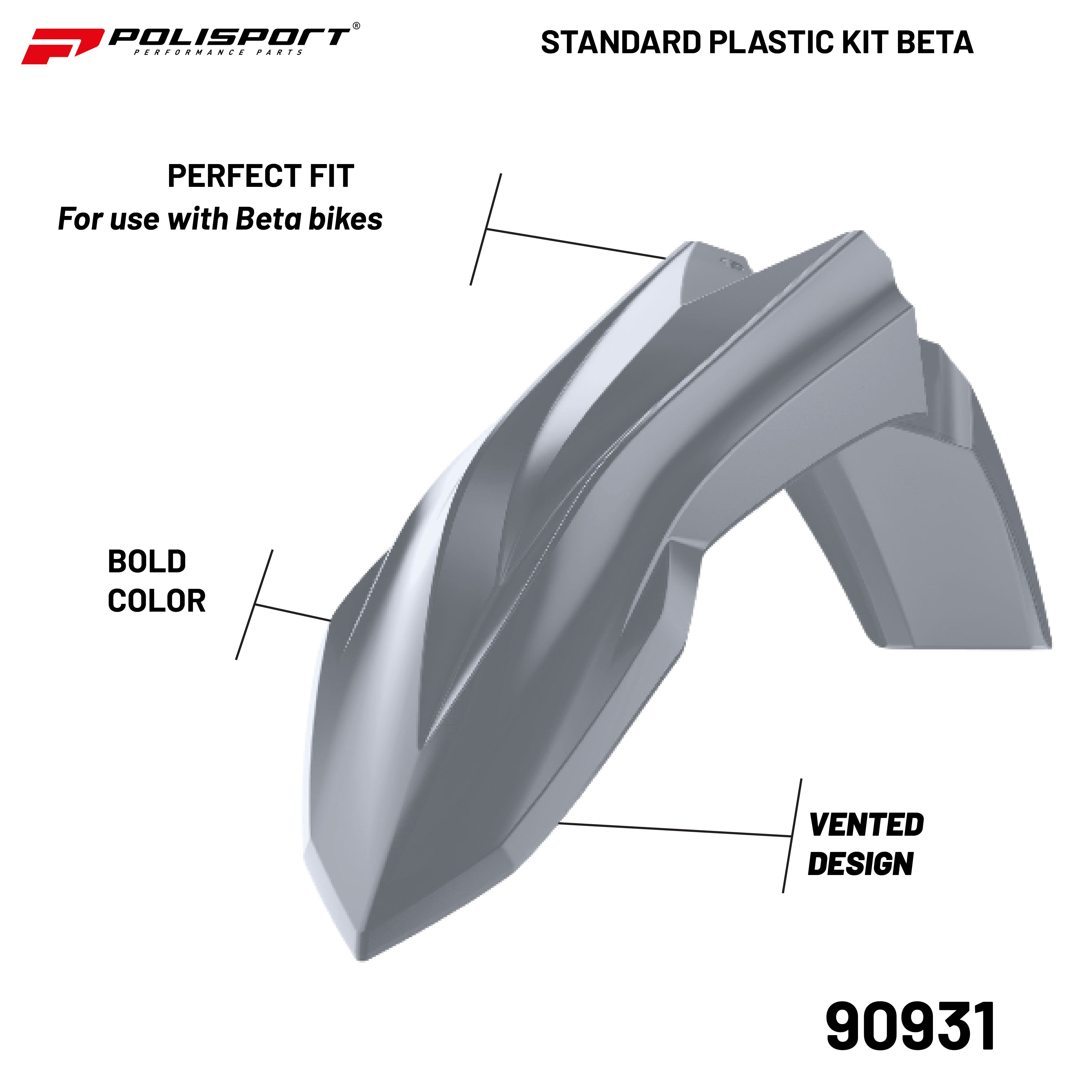 Polisport Plastic Restyling Kit for Beta RR 2T/4T (2020-2022) Grey