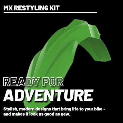 Polisport Motocross (MX) Restyling Kit for Kawasaki KX 125/250 (2003-2008) Dirt Bike – OEM Quality, Durable, Flexible & Perfect Fit – Green