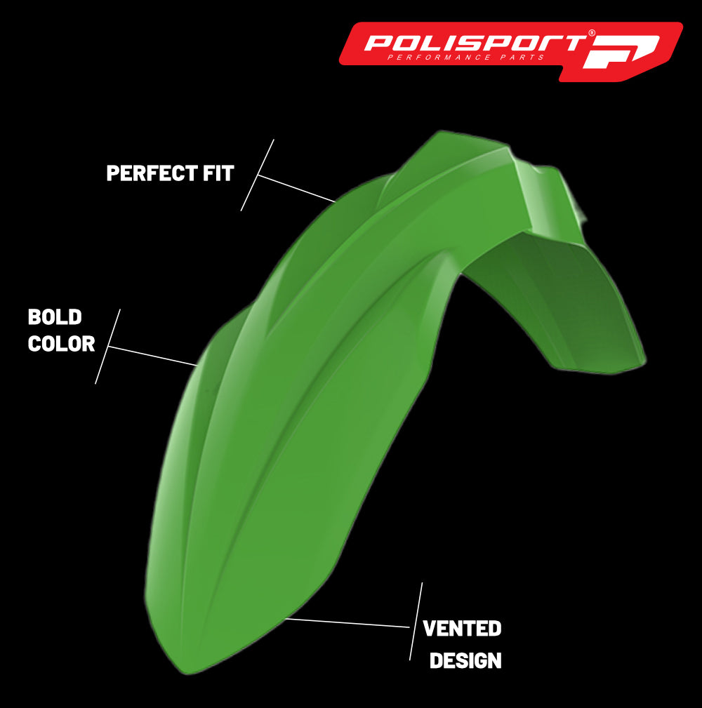 Polisport Motocross (MX) Restyling Kit for Kawasaki KX 125/250 (2003-2008) Dirt Bike – OEM Quality, Durable, Flexible & Perfect Fit – Green