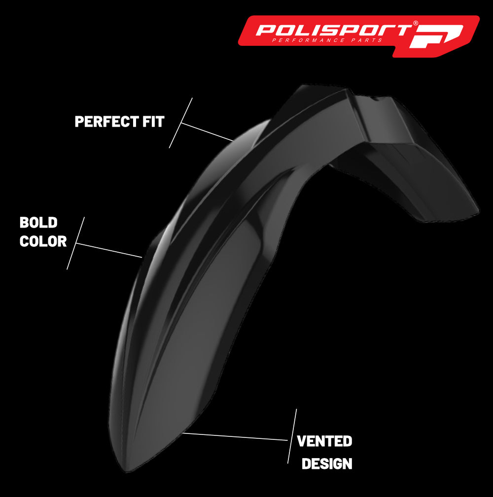 Polisport Motocross (MX) Restyling Kit for Kawasaki KX 125/250 (2003-2008) Dirt Bike – OEM Quality, Durable, Flexible & Perfect Fit – Black