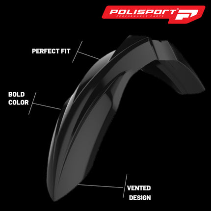 Polisport Motocross (MX) Restyling Kit for Kawasaki KX 125/250 (2003-2008) Dirt Bike – OEM Quality, Durable, Flexible & Perfect Fit – Black