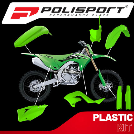 Polisport Motocross (MX) Restyling Kit for Kawasaki KX 125/250 (2003-2008) Dirt Bike – OEM Quality, Durable, Flexible & Perfect Fit – Green