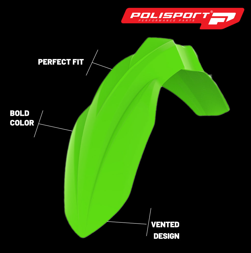 Polisport Motocross (MX) Restyling Kit for Kawasaki KX 125/250 (2003-2008) Dirt Bike – OEM Quality, Durable, Flexible & Perfect Fit – Green