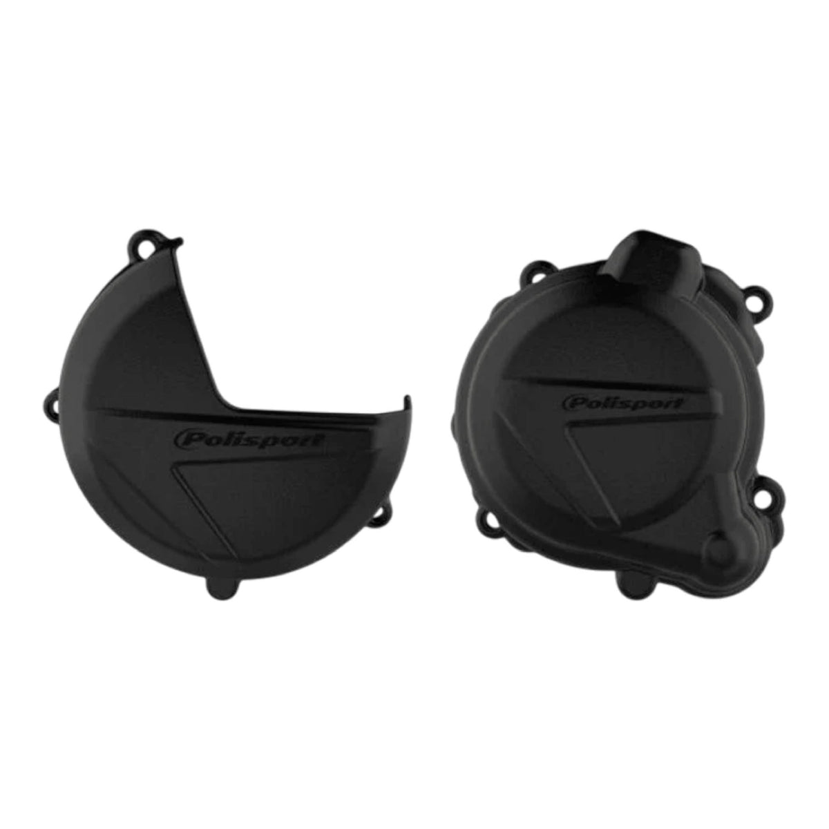 Polisport Clutch and Ignition Cover Protector Kit (Black) - Compatible with Yamaha YZ125(08-25)
