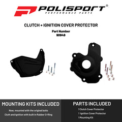 Polisport Clutch & Ignition Cover Protector Kit For Kawasaki KX 250F (2013-2016)