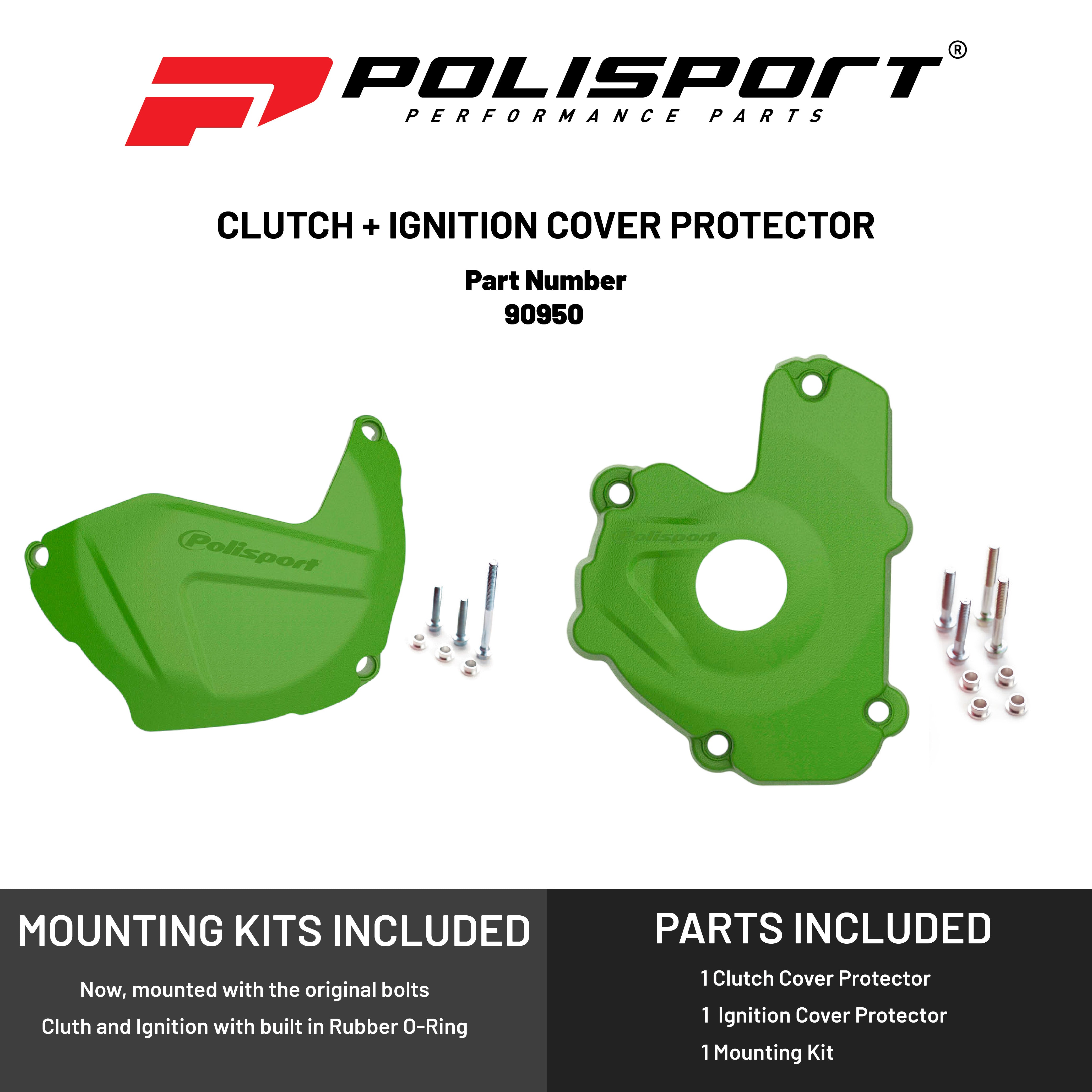 Polisport Clutch & Ignition Cover Protector Kit For Kawasaki KX 250F (2013-2016)