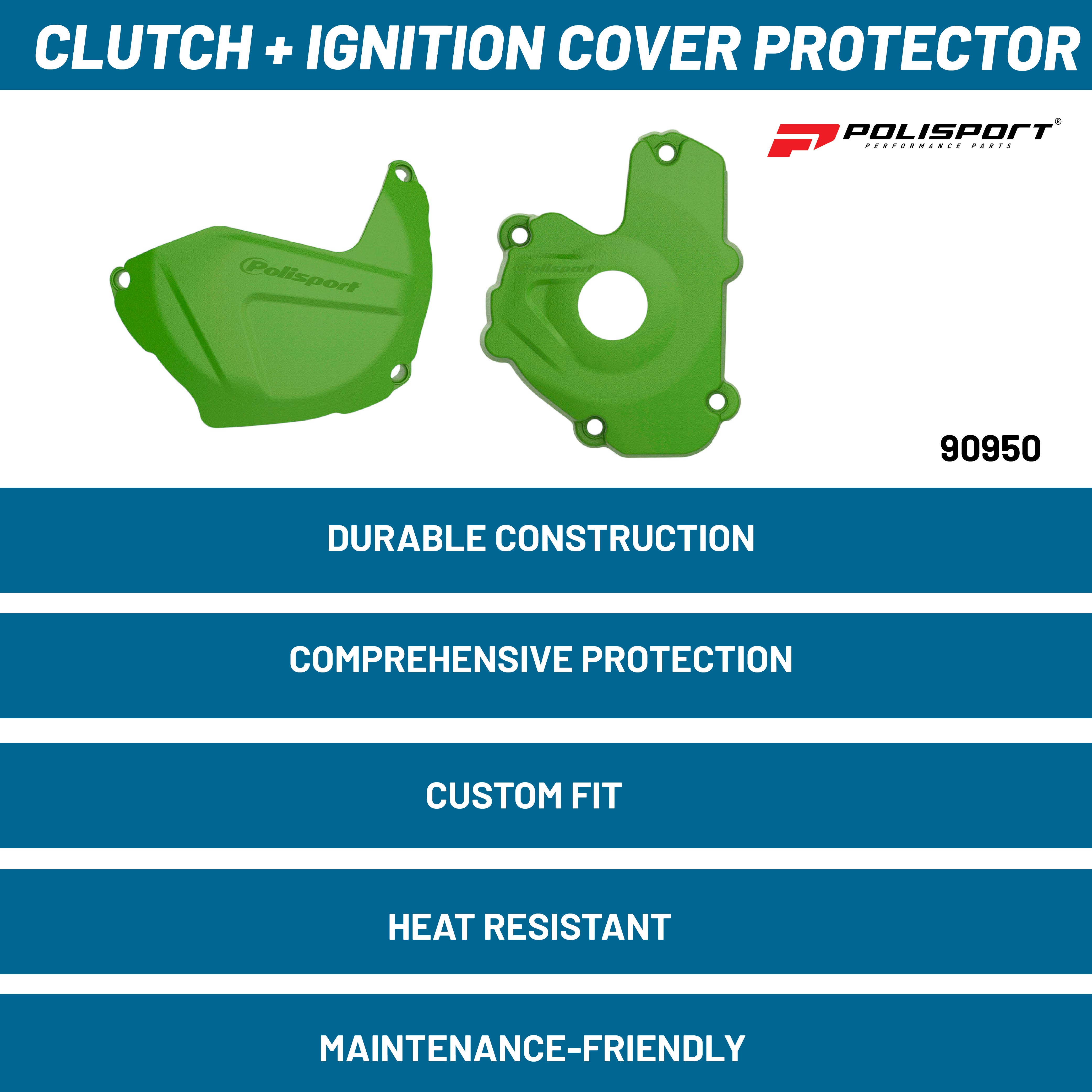 Polisport Clutch & Ignition Cover Protector Kit For Kawasaki KX 250F (2013-2016)