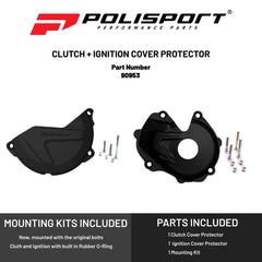 Polisport Clutch & Ignition Cover Protector Kit For Kawasaki KX 450F (2016-2018)