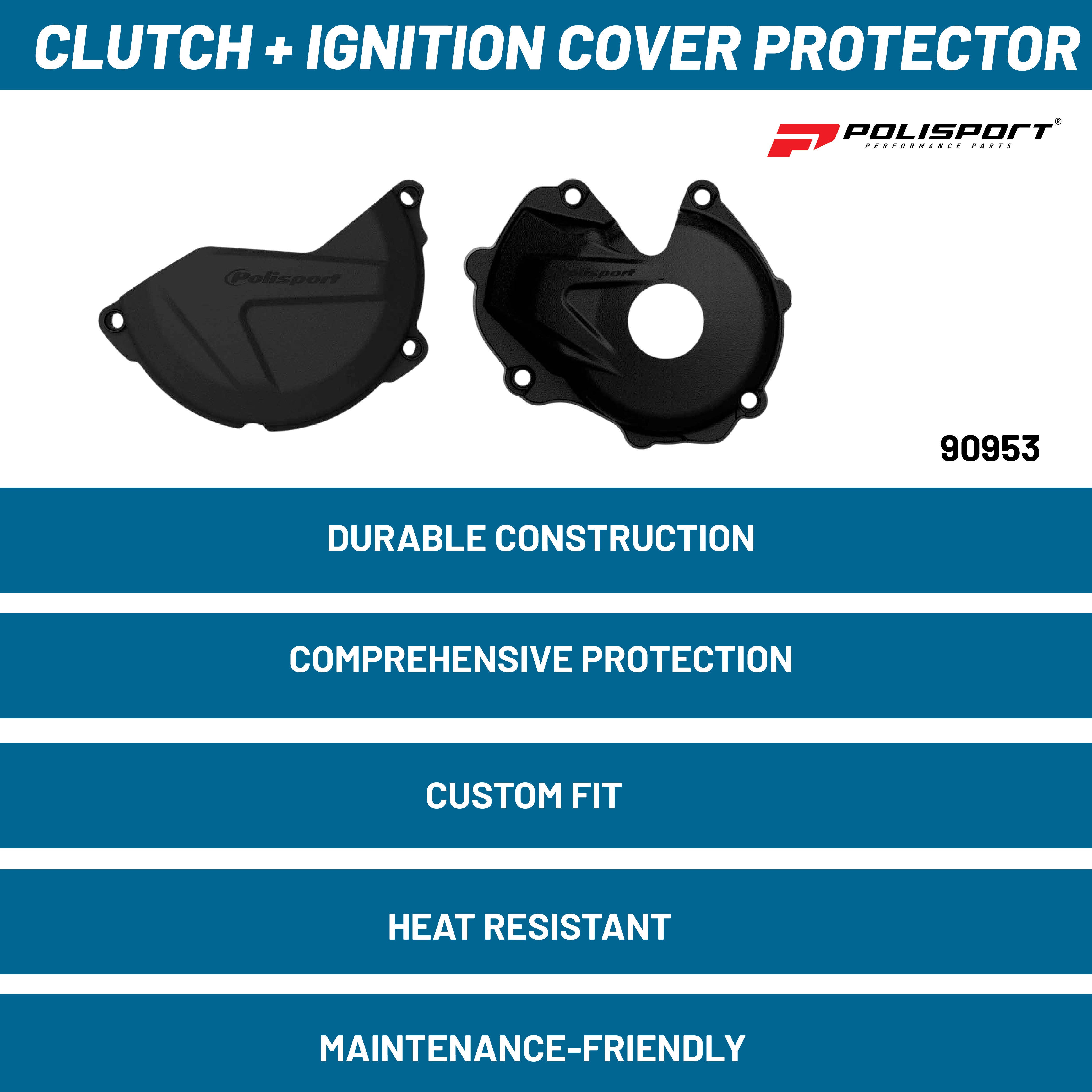 Polisport Clutch & Ignition Cover Protector Kit For Kawasaki KX 450F (2016-2018)