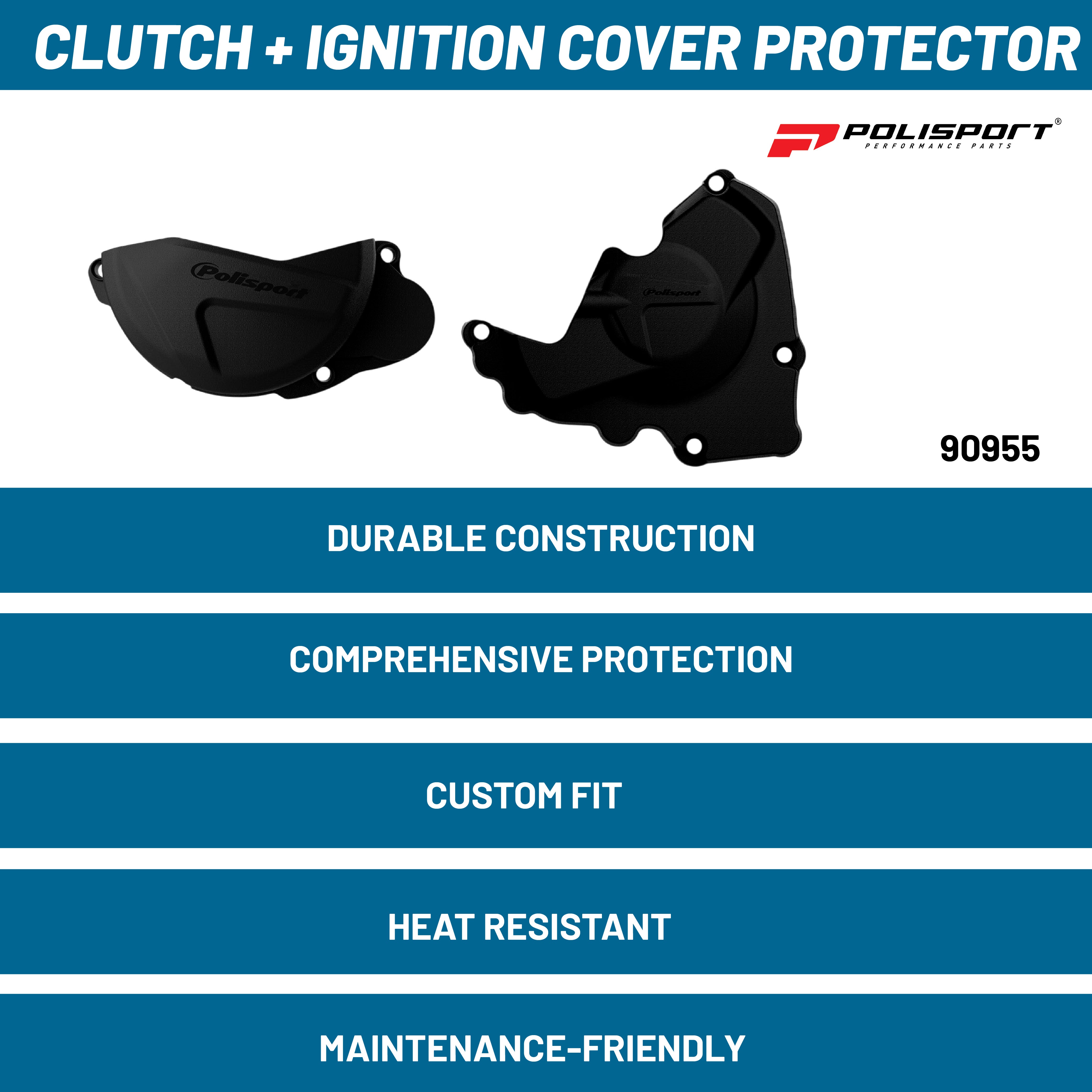 Polisport Clutch & Ignition Cover Protector Kit For Honda CRF250R (2013-2017)