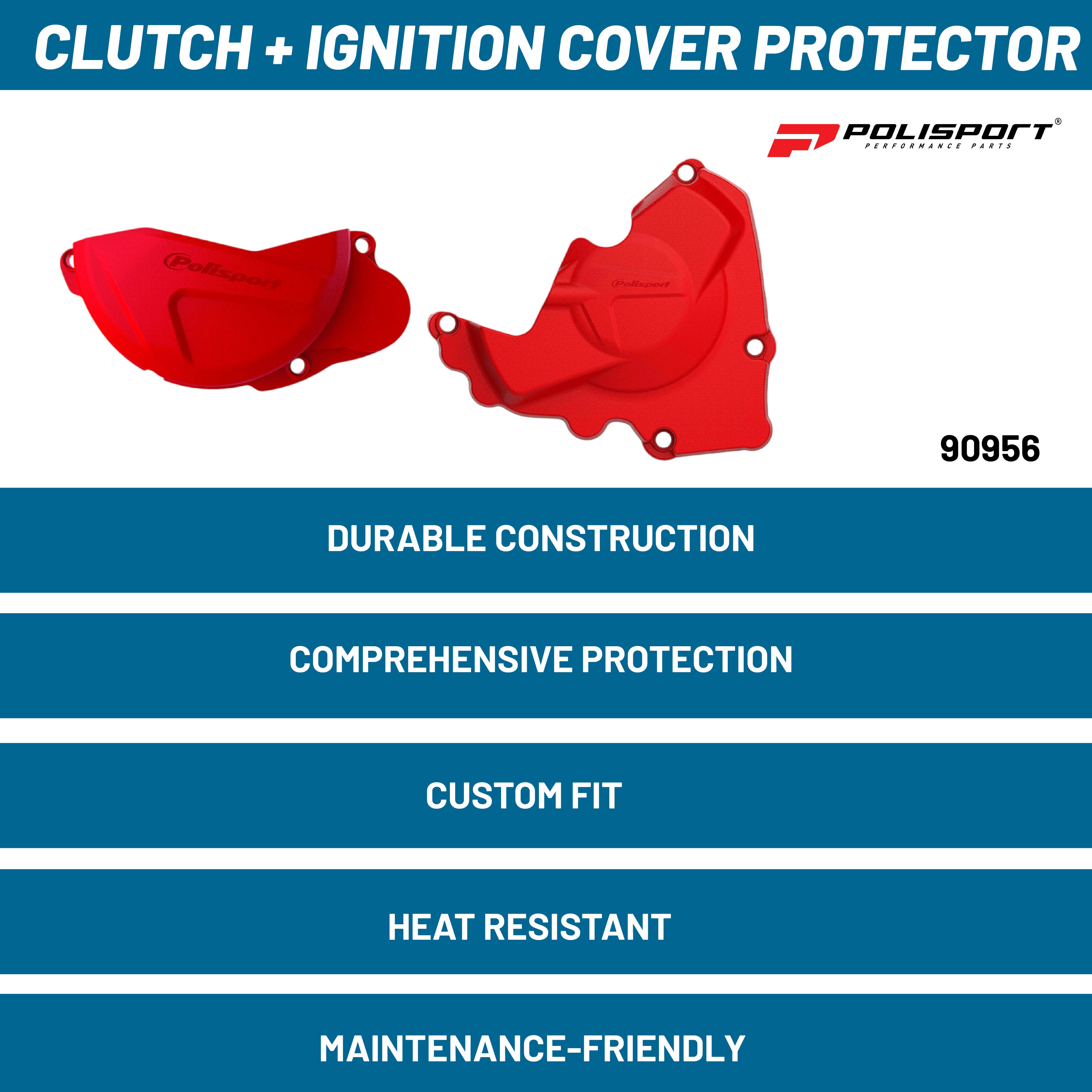 Polisport Clutch & Ignition Cover Protector Kit For Honda CRF250R (2013-2017)