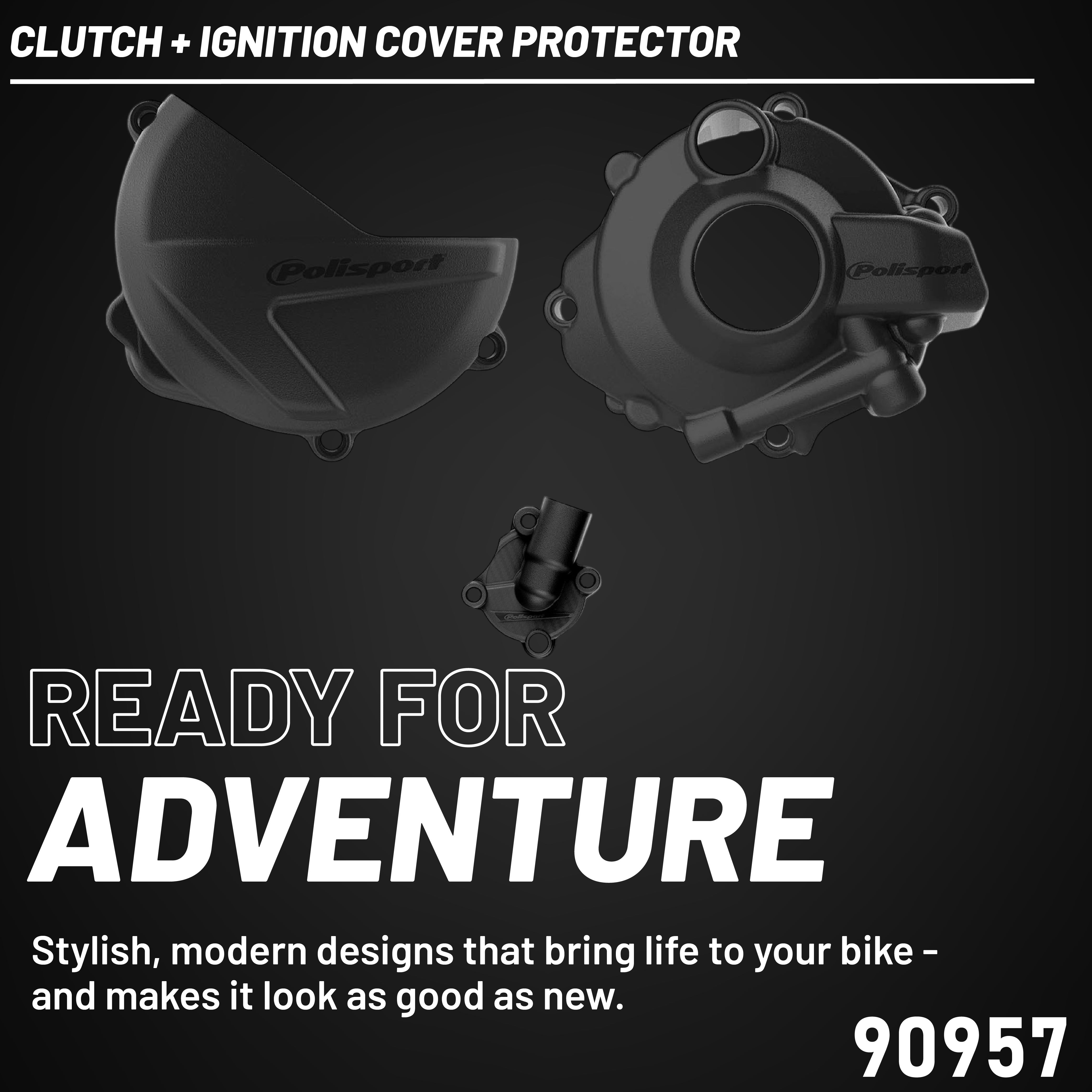 Polisport Clutch & Ignition Cover Protector Kit For Honda CRF250R (2018-2024)