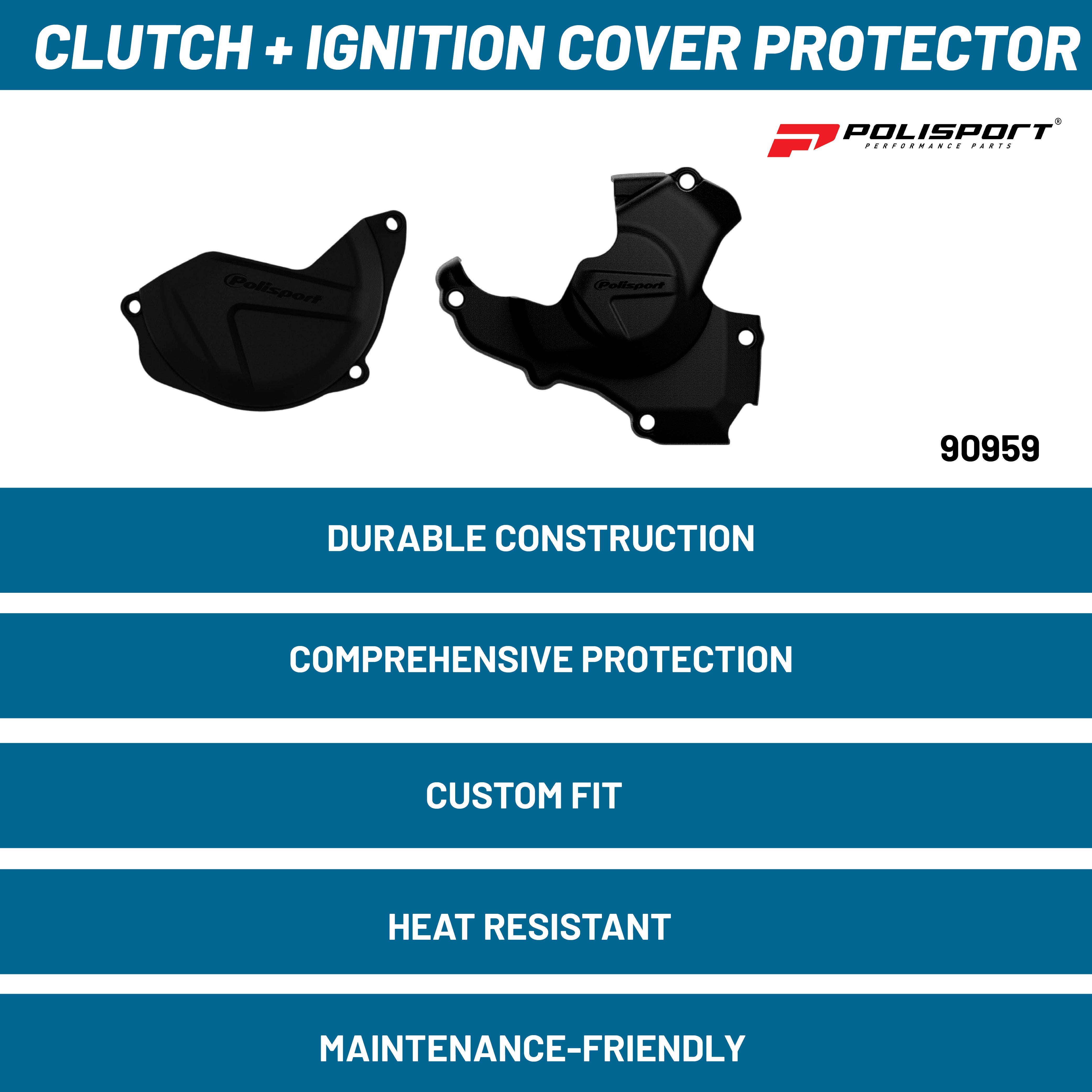 Polisport Clutch & Ignition Cover Protector Kit For Honda CRF450R (2010-2016)