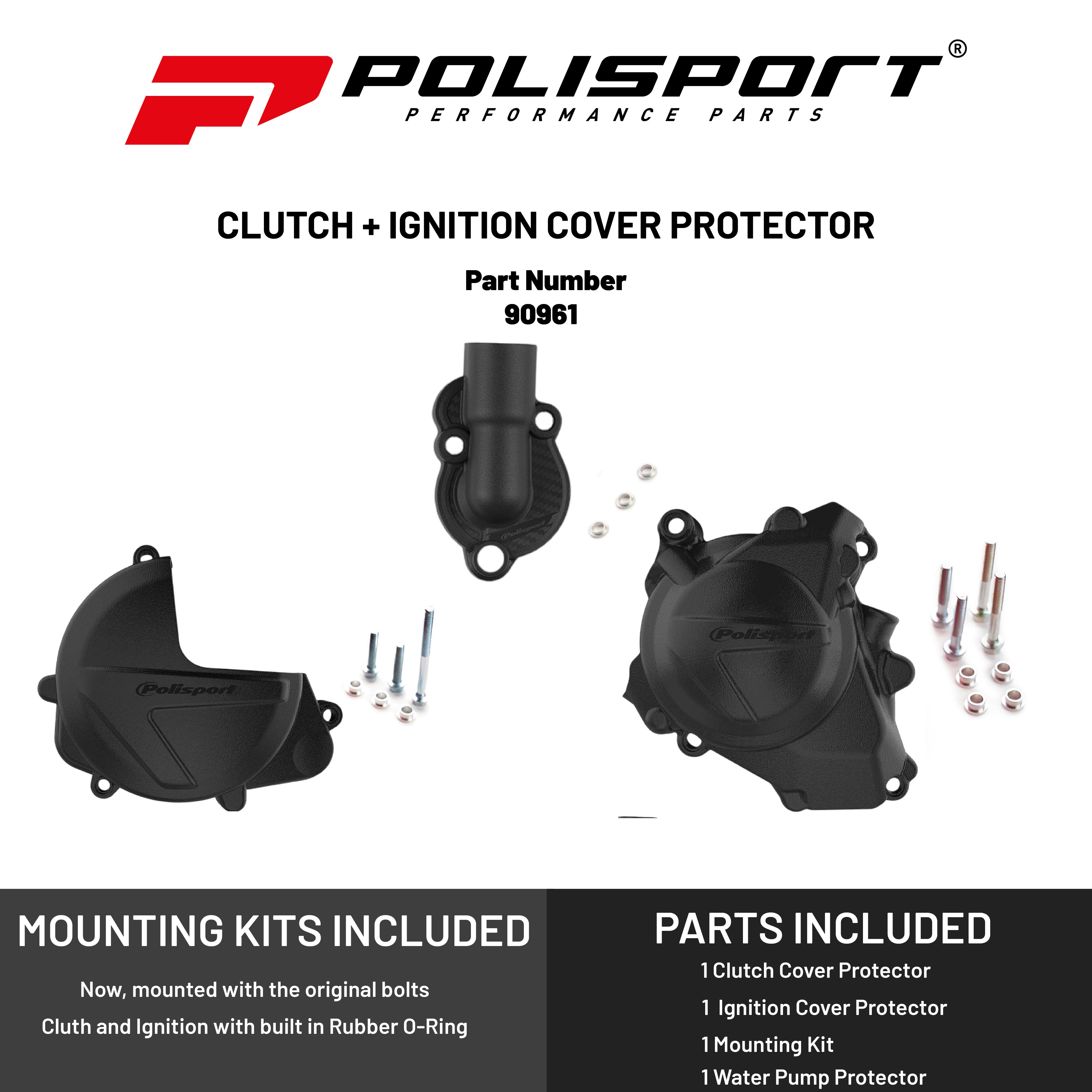 Polisport Clutch & Ignition Cover Protector Kit For Honda CRF450R (2017-2022)