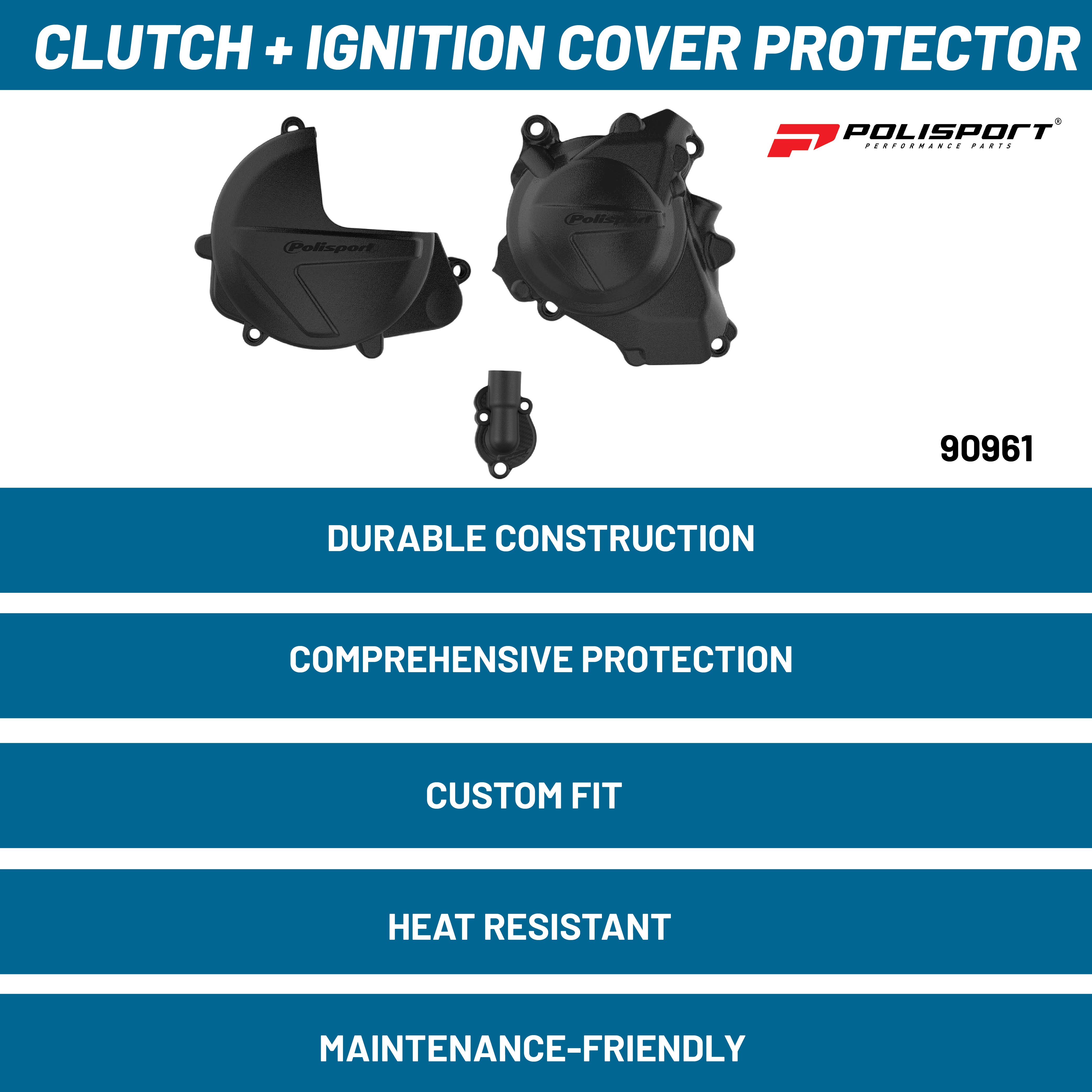 Polisport Clutch & Ignition Cover Protector Kit For Honda CRF450R (2017-2022)