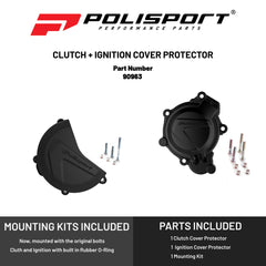 Polisport Clutch & Ignition Cover Protector Kit For KTM SX/XC125/150 HUSQ TC125 (16-18)