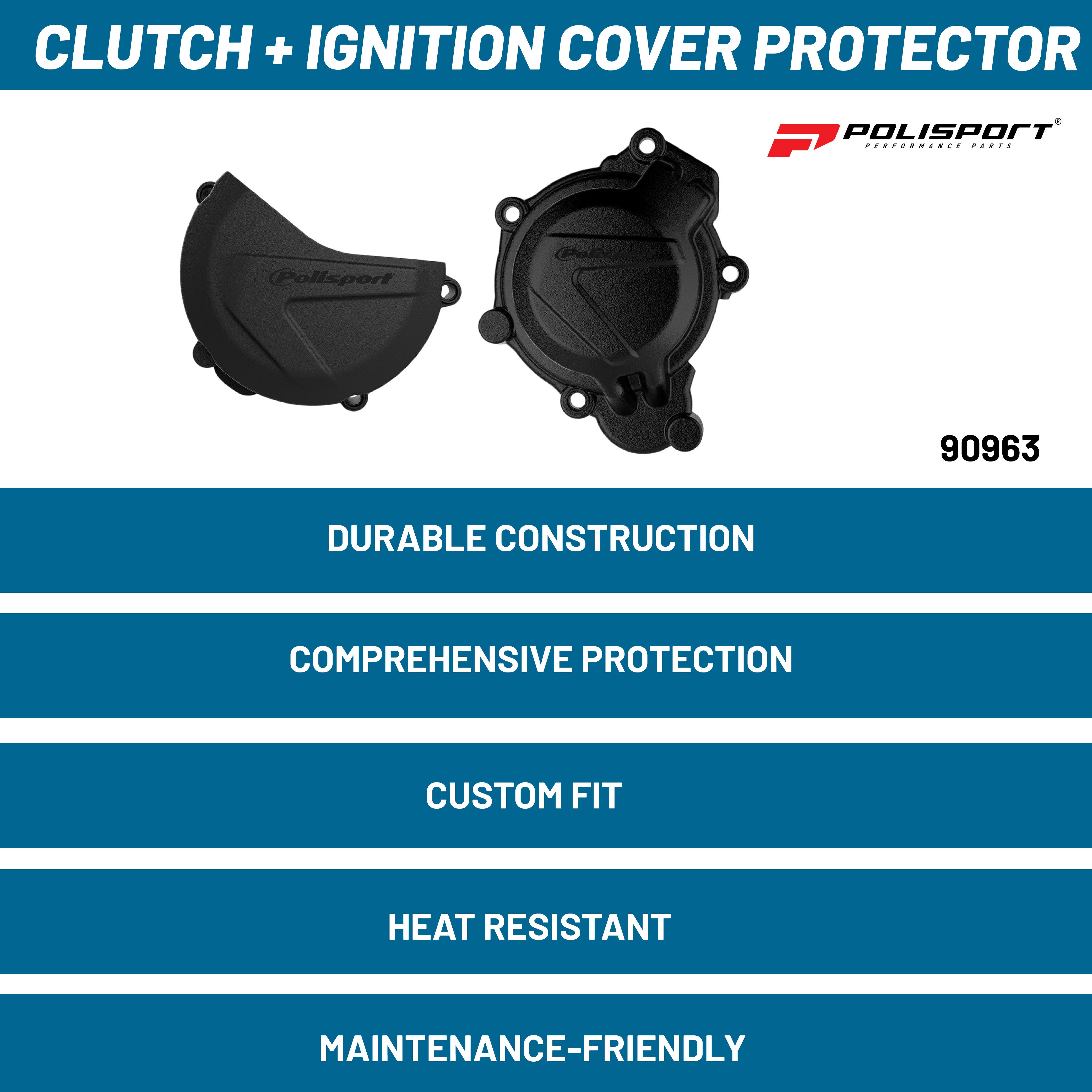 Polisport Clutch & Ignition Cover Protector Kit For KTM SX/XC125/150 HUSQ TC125 (16-18)