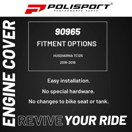 Polisport Clutch and Ignition Cover Protector Kit (Blue) - Compatible with Husqvarna TC125(2016-2018)
