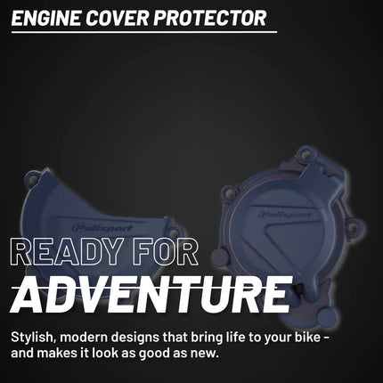 Polisport Clutch and Ignition Cover Protector Kit (Blue) - Compatible with Husqvarna TC125(2016-2018)
