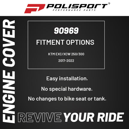 Polisport Clutch and Ignition Cover Protector Kit (Orange) - Compatible with KTM EXC/XC-W 250/300 (2017-2022)