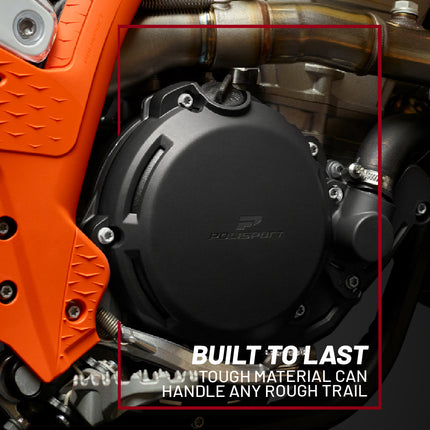 Polisport Clutch and Ignition Cover Protector Kit (Orange) - Compatible with KTM EXC/XC-W 250/300 (2017-2022)