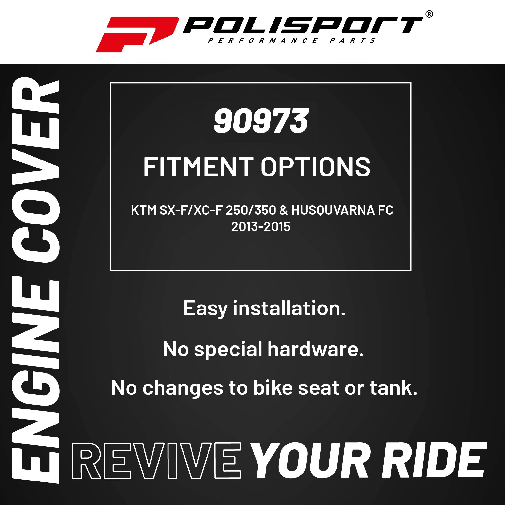 Polisport Clutch and Ignition Cover Protector Kit (Yellow) - Compatible with KTM SX-F/XC-F 250/350 & Husquvarna FC (13-15)