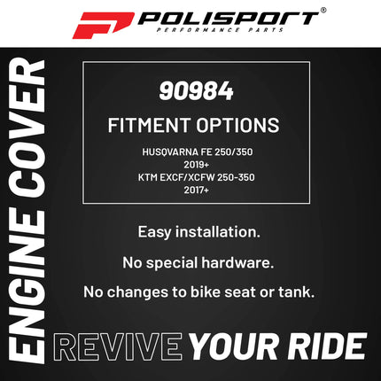 Polisport Clutch and Ignition Cover Protector Kit (Blue) - Compatible with Husqvarna FE 250 / 350 2019+ KTM EXCF / XCFW 250-350 2017+