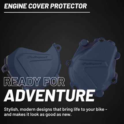 Polisport Clutch and Ignition Cover Protector Kit (Blue) - Compatible with Husqvarna FC 450 (2016-2018)