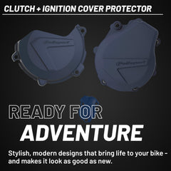 Polisport Clutch and Ignition Cover Protector Kit (Blue)- Compatible with KTM/Husqvarna